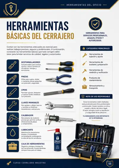 Página del Curso Cerrajero Maestro